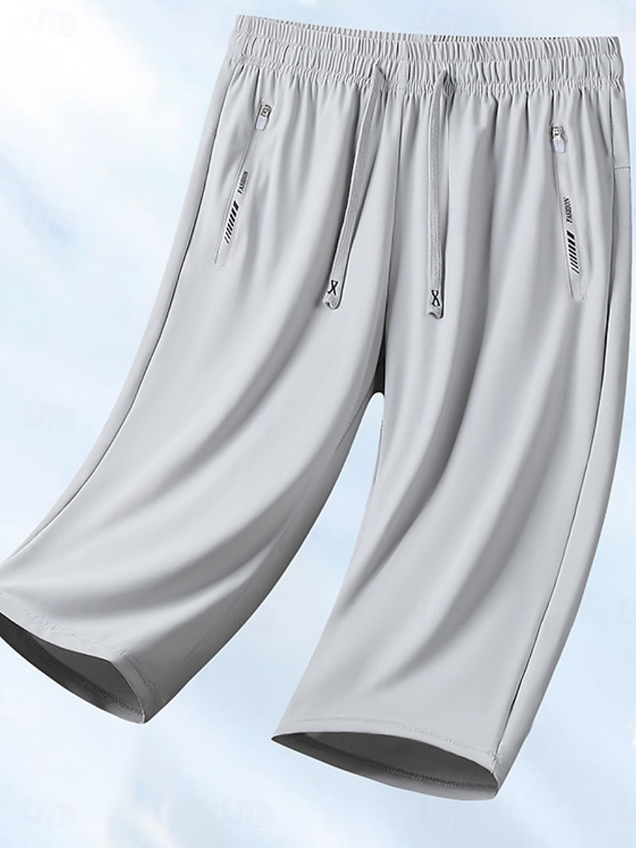 Dam Kinesiska Shorts Grundläggande Ledigt Knelängd Hög midja Ensfärgat Ficka Elastiskt midjeband Bekväm Mjuk Microelastisk Utomhus Gata Svart Rodnande Rosa Purpur Grå Sommar Normal 2025 - $20.99 –P5