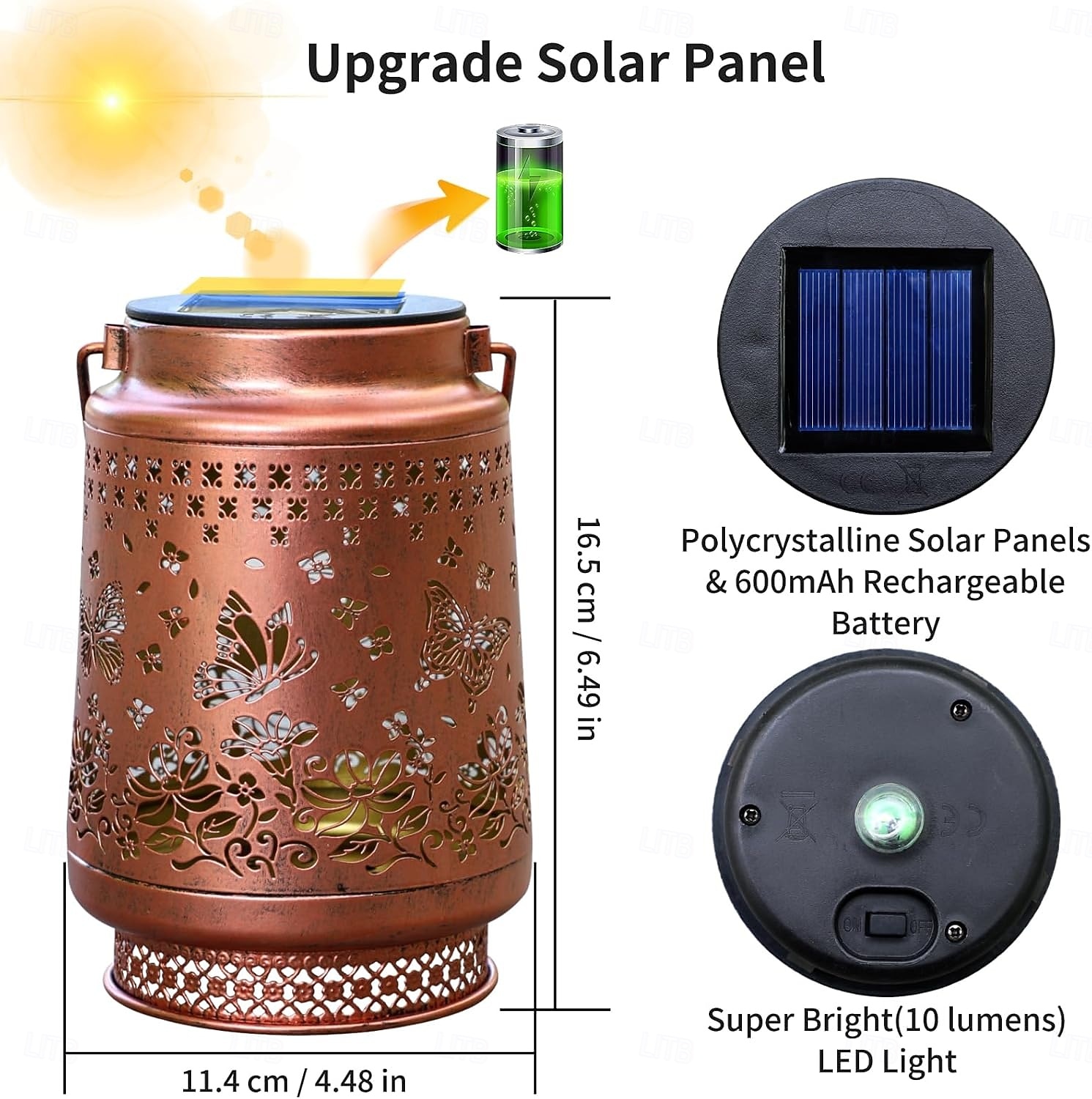 1 Pc Outdoor Waterproof Solar Hummingbird Butterfly Metal Projection Lantern Courtyard Garden Path Lawn Terrace Atmosphere Decorative Light 2026 - $23.99 –P13