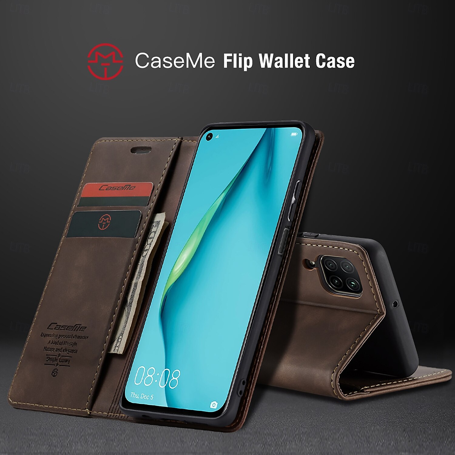 telefono Custodia Per Huawei P40 P30 P20 Mate 20 Pro Custodia Portafoglio Custodia a Flip Cavalletto Resistente agli urti TPU Pelle PU del 2025 a $12.99 –P5