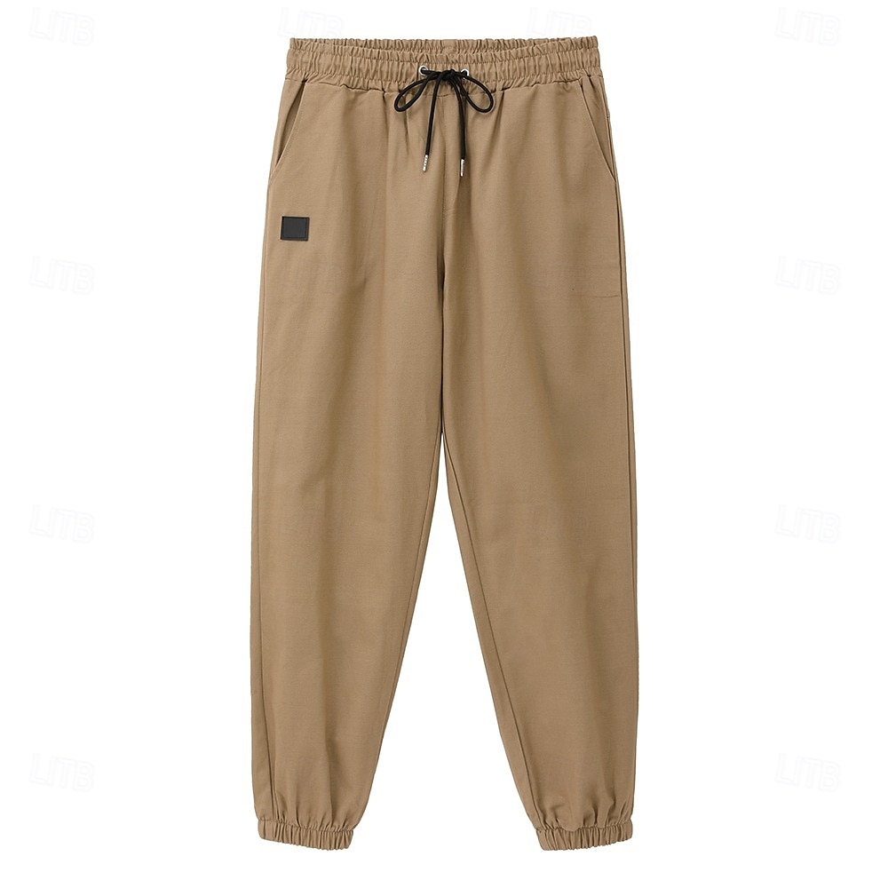 Homens Calças Cargo Calça cargo Corredores Calças Calça Chino Bolsos Com Cordão Punho com Elástico Tecido Comprimento total Esportes Corrida Férias Roupa de rua Cinza claro + azul Preto + Azul Marinho de 2025 por $27.99 –P11