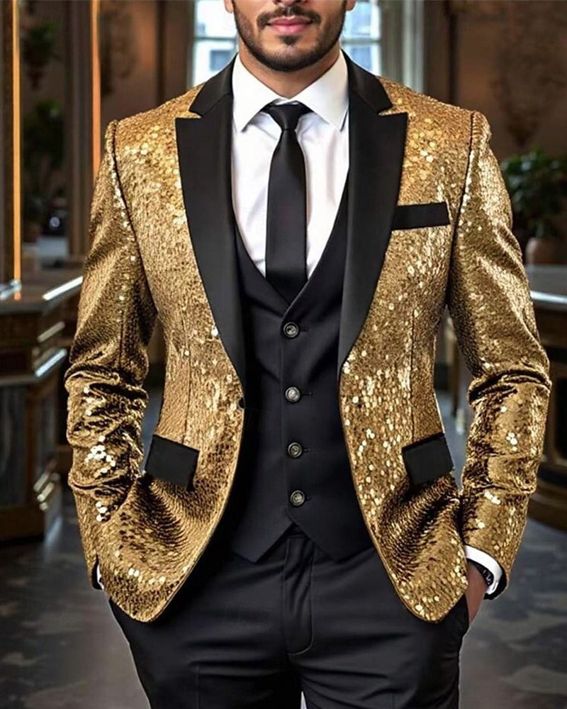 Homens Blazer O negócio Coquetel Festa de Casamento Moda Casual Primavera Outono Poliéster Gradiente Bolsos Botões Confortável Não Trespassado Jaqueta esporte Prata Azul Verde Escuro Roxo de 2025 por $67.99 –P20