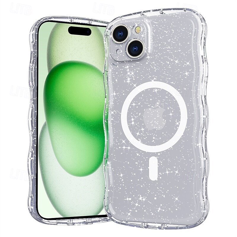 Phone Case For Apple AirTag iPhone 16 iPhone 15 Pro Max Plus Back Cover Magnetic Adsorption Transparent Magnetic Support Wireless Charging TPU 2025 - $17.99 –P1