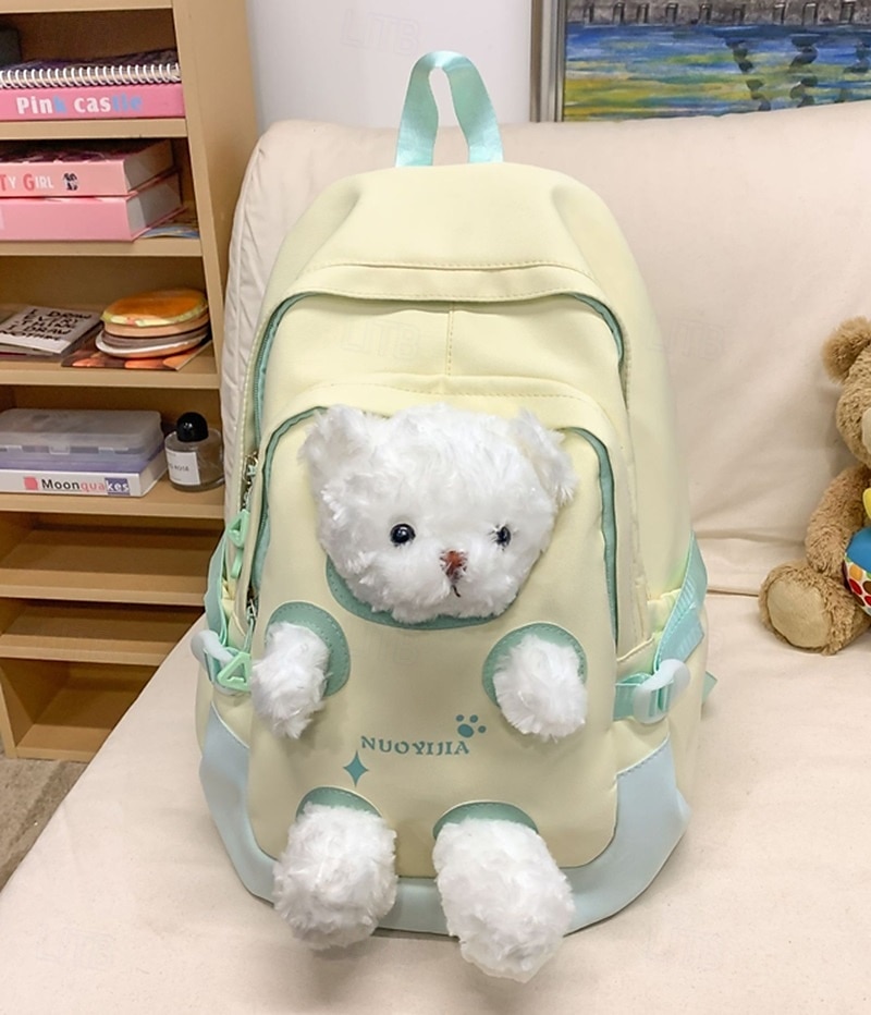 Sac à dos d'école jaune et rose pour filles avec motif ours en peluche, joli sac léger pour les élèves de maternelle et du primaire de 2025 ? $34.99 –P5
