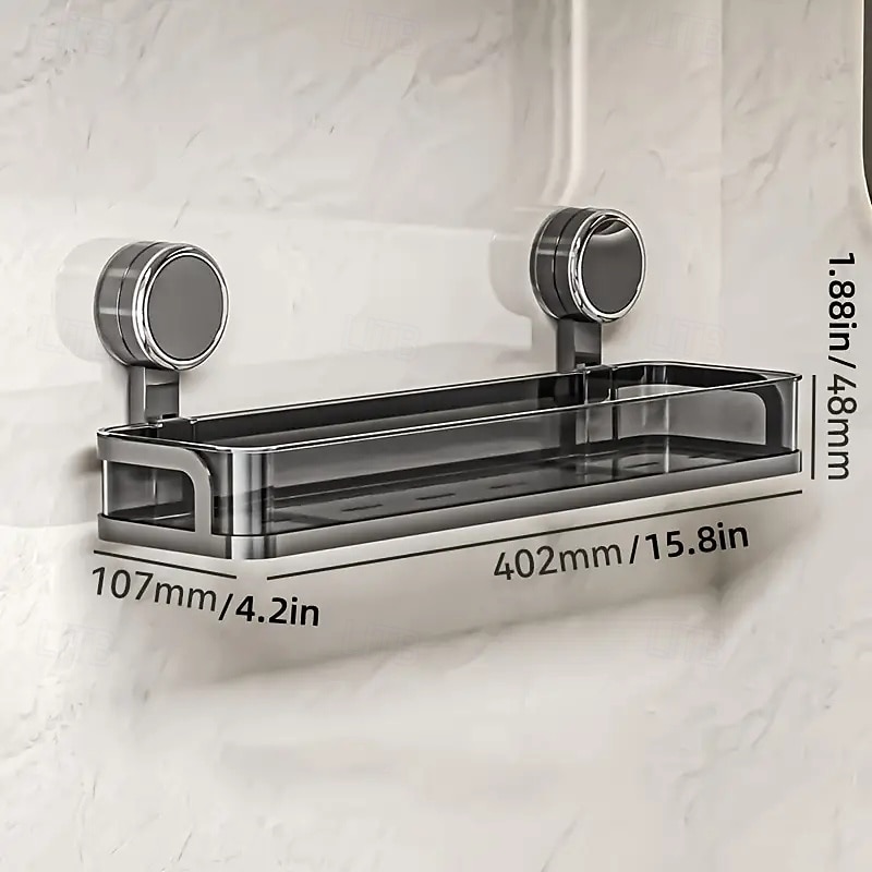 mensola da bagno con ventosa montata a parete, mensola impermeabile per cosmetici con drenaggio, perfetta per il bagno &organizzazione della cucina del 2025 a $29.99 –P15
