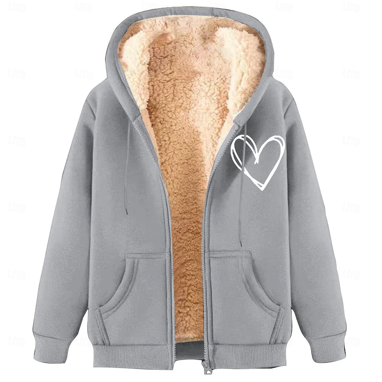 Homens Full Zip Hoodie Moletom com zíper Casaco de lã Moletom de lã Adamascado Preto Vinho Vermelho Azul Com Capuz Coração Tecido Estampas Abstratas Zíper Bolsos Desportos e Ar livre Casual Diário de 2025 por $17.49 –P3