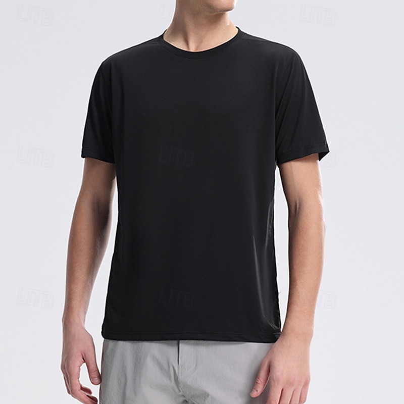 Hombre Camiseta de rendimiento Camiseta deportiva Manga Corta Cuello Barco Camiseta Al aire libre Secado rápido Ligero Reductor del Sudor Transpirable Poliéster Negro Blanco Rojo Tenis Golf Corriendo 2025 - $15.99 –P6