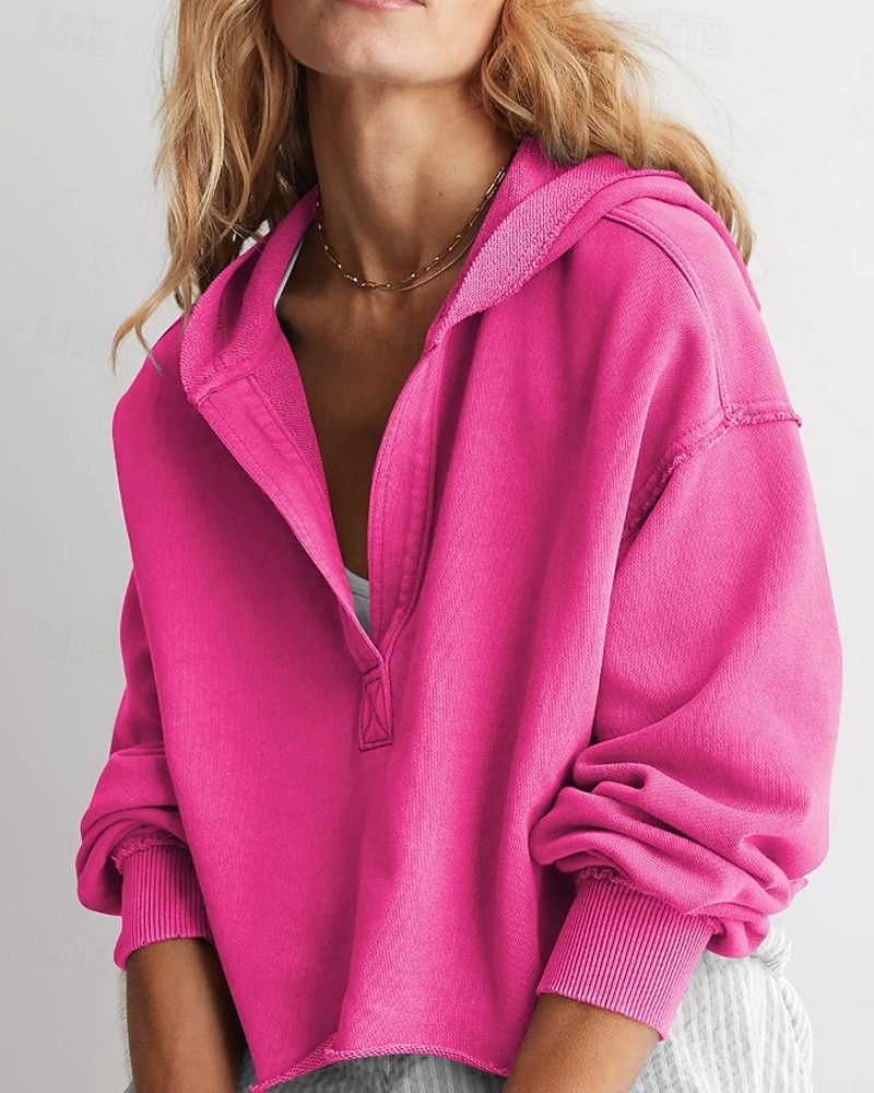 Per donna Giacca con Cappuccio Caldo Confortevole Patchwork Moda Semplice Uscire Weekend Pullover Regolare Con Cappuccio Vestibilità regolare Manica Lunga Capispalla Nero Grigio chiaro Rosso rosa del 2025 a $24.99 –P5