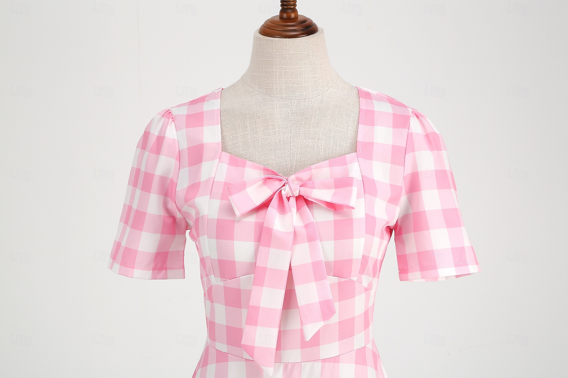 Retro 50. léta Rockabilly Ke kolenům Šaty Houpací šaty Flare šaty Kostkovaný Vzor gingham Puntíkované Dámské Karneval Plesová maškaráda Dovolená Na den Retro tematická párty Dospělí Šaty Jaro léto 2025 - $24.99 –P1