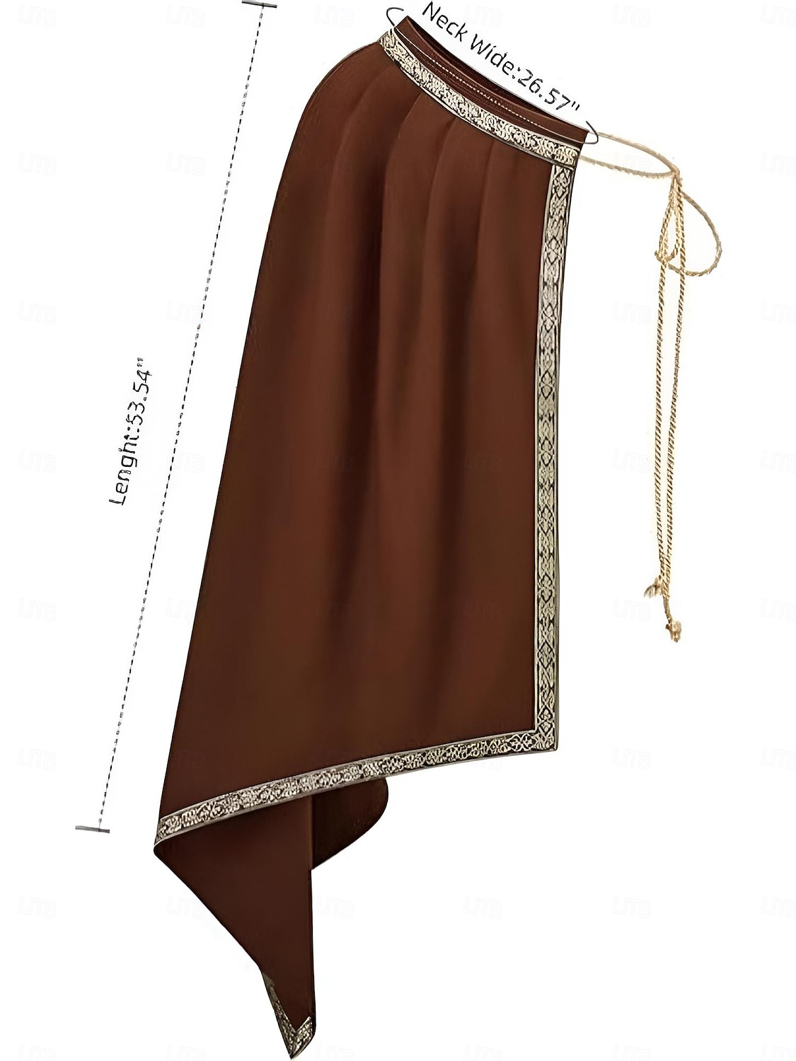 Retro Antiguo Medieval Renacimiento Capa Chales Guerrero Caballero caballero celta Disfraz Hombre Celta Víspera de Todos los Santos Carnaval Rendimiento Fiesta LARP Adultos Capa 2026 - $56.99 –P1