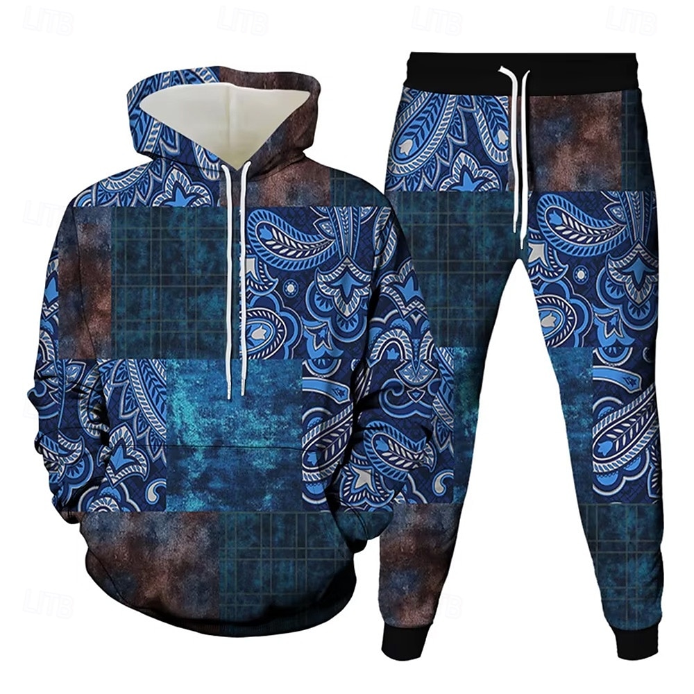 Per uomo Grafico 2 pezzi Set di felpe 3D Tuta Felpa con Cappuccio Manica Lunga Pantaloni lunghi Con Cappuccio Casual Quotidiano Athleisure Stampa 3D Primavera Autunno Inverno Rosso arancione Rosso del 2025 a $39.99 –P1
