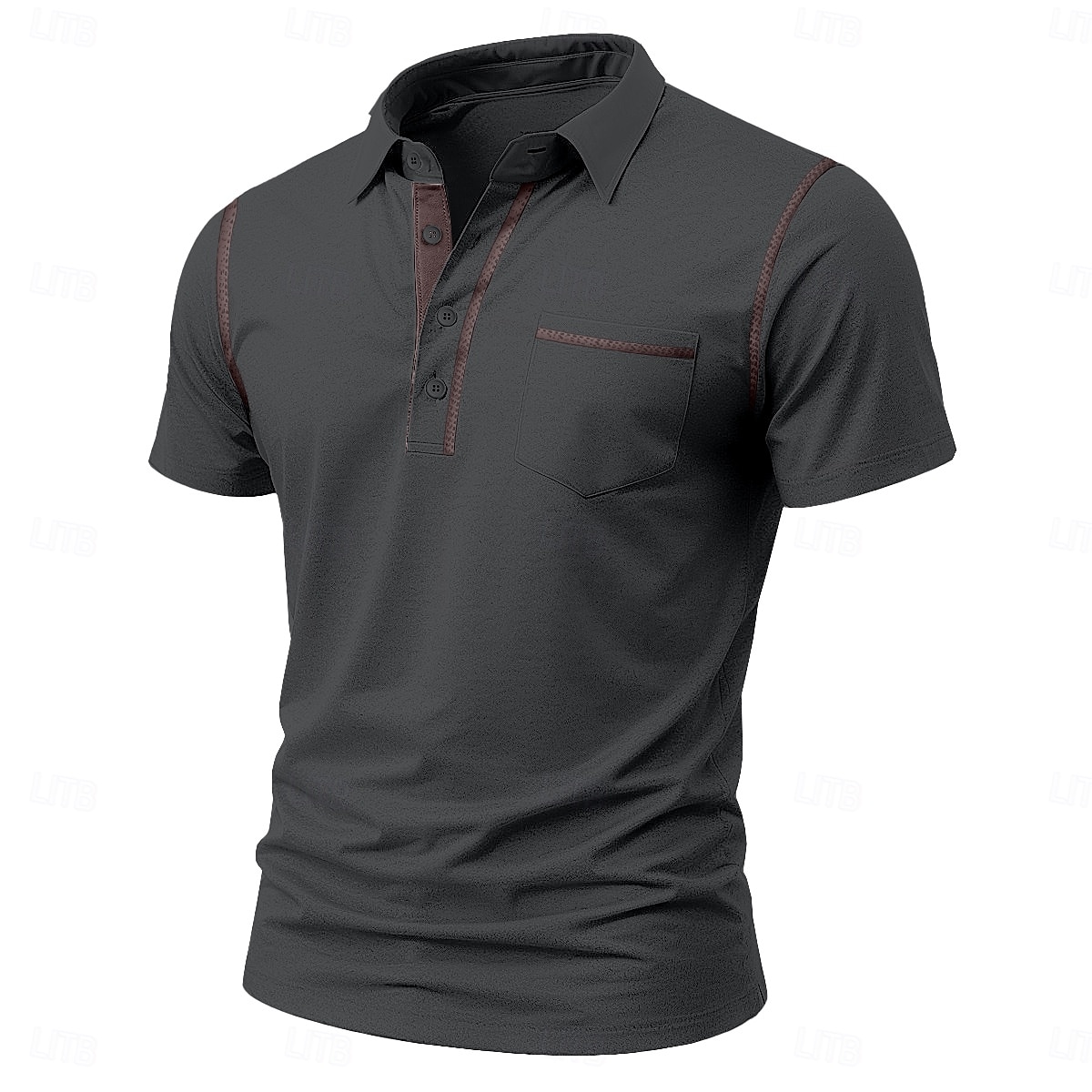 Homens Camisa polo de mistura de algodão Camisa de golfe Casual Esportes Clássico Manga Curta Moda Legal Bloco de cor Bolsos Botões Verão Primavera Primavera & Outono Fino Branco Camisa polo de de 2026 por $20.99 –P7