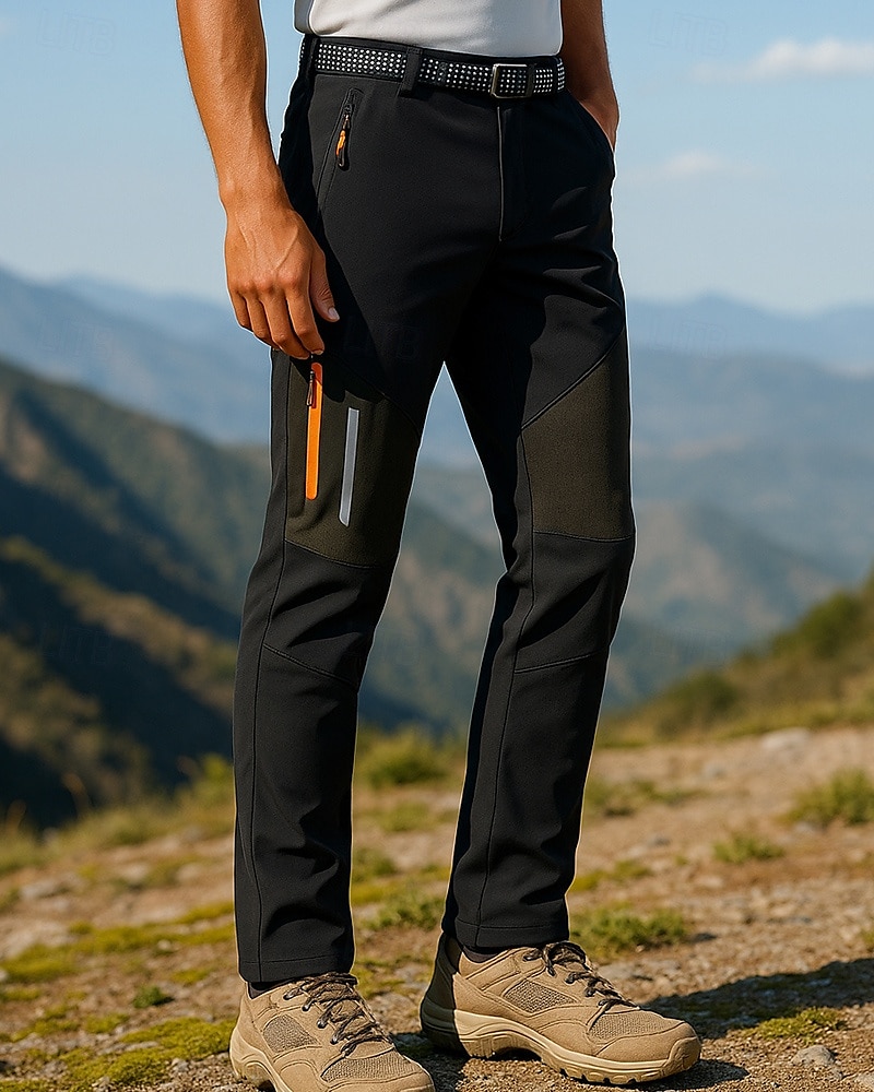 Herren Wanderhosen Regenhose zum Wandern Softshellhosen Außen Normale Passform Wasserdicht Winddicht Unterteile Schwarz Camping / Wandern Laufen S M L XL XXL 2025 - $35.99 –P2