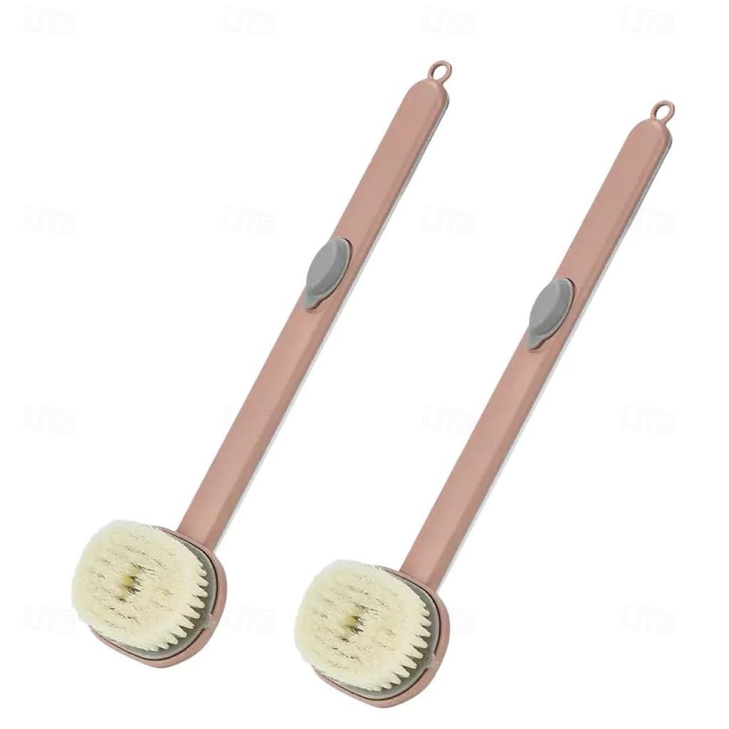 2 db-os hosszú nyelű kádmasszázs tisztítókefe – puha sörtéjű, japán stílusú háttisztító kefe iszapfürdőhöz &bőrvédő, tartós és biztonságos fürdőszobai kiegészítő 2026 - $15.99 –P13