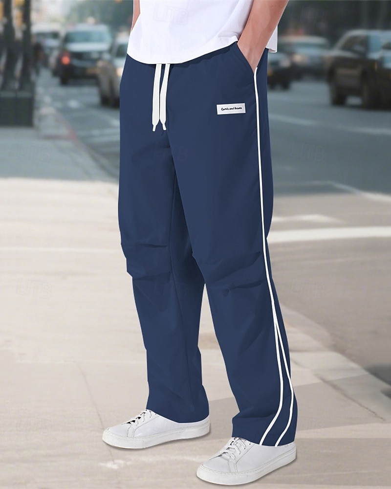Herren Tech-Hosen Hose Freizeithose Tasche Elastischer Bund Kordelzug Patchwork Komfort Sport im Freien Täglich Mode Lässig Schwarz Armeegrün Mikroelastisch 2025 - $17.99 –P10