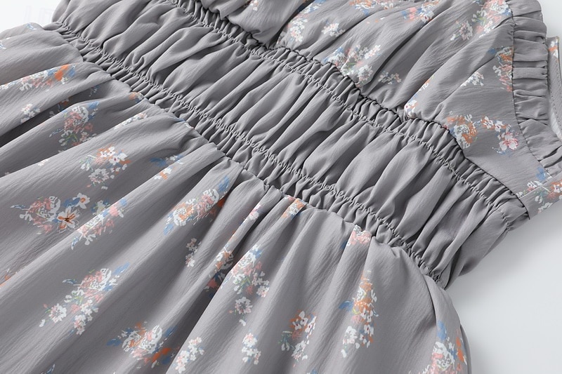 Women's Mini Dress Casual Dress Summer Dress Slip Dress Boho Dress Elegant Fashion Romantic Holiday Date Beach Regular Fit Flower Sleeveless V Neck Gray Summer 2025 - $29.99 –P7