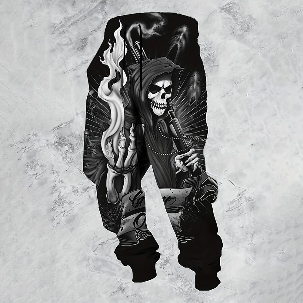 Homme La mort Crânes Joggings Pantalon Jogger Pantalons Taille Moyenne Taille élastique à cordon Style gothique sombre Jogging Vêtements de rue Entraînement Pantalon de survêtement athlétique avec de 2025 ? €22.99 –P1