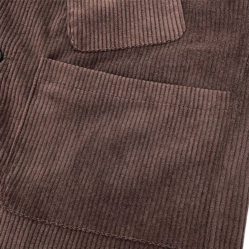 Hombre Chaleco Vacaciones Negocio Moda Casual Primavera Otoño Bolsillo Botones Poliéster Pana Cómodo Plano Recto 1 botón Escote en Pico Ajuste regular Marrón Oscuro Negro Vino Azul Marino Chaleco 2025 - $32.99 –P4