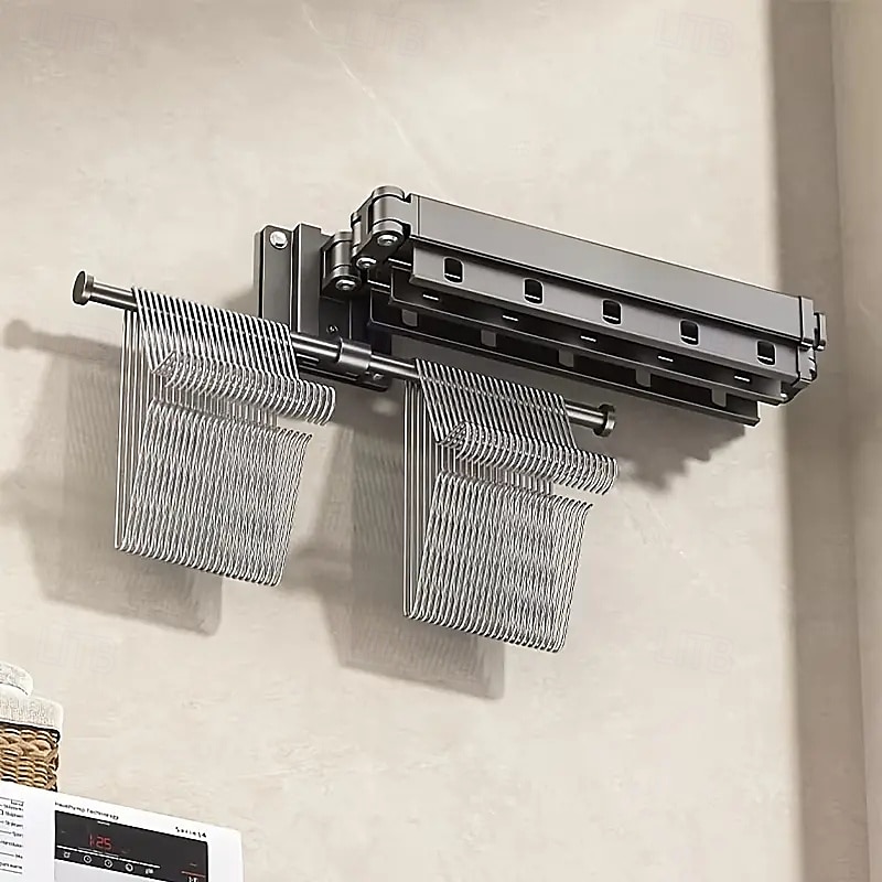 3/4 Fold Wall-Mounted Clothes Drying Rack with Rotating Design Space-Saving Foldable Clothes Hanger for Balcony, Laundry Room, Bathroom 2025 - $43.99 –P4