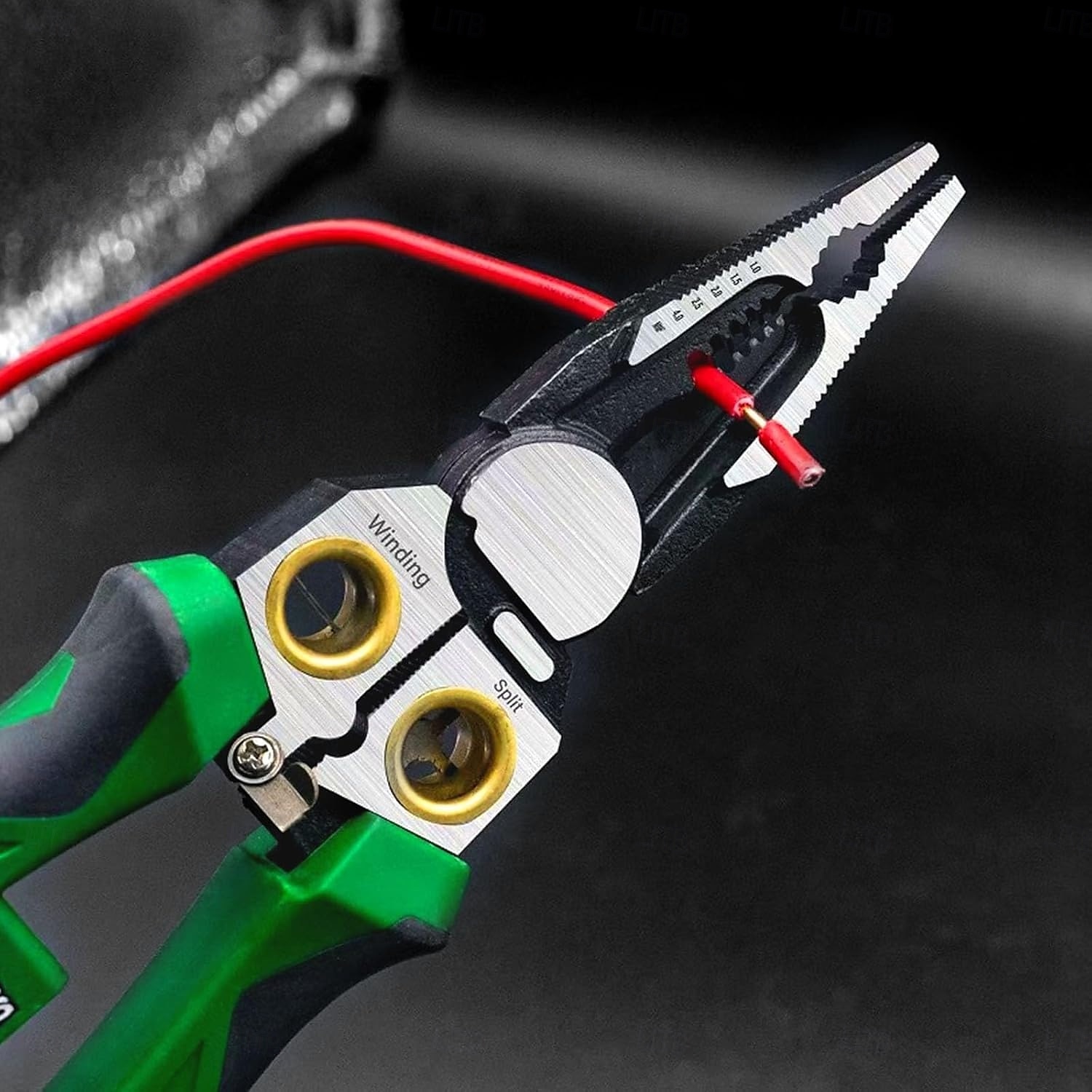 Pelacables 8 en 1 con comprobador de voltaje, herramienta pelacables multifunción 2025 para cortar y tirar, alicates eléctricos, herramienta de reparación para electricistas. 2025 - $27.99 –P5
