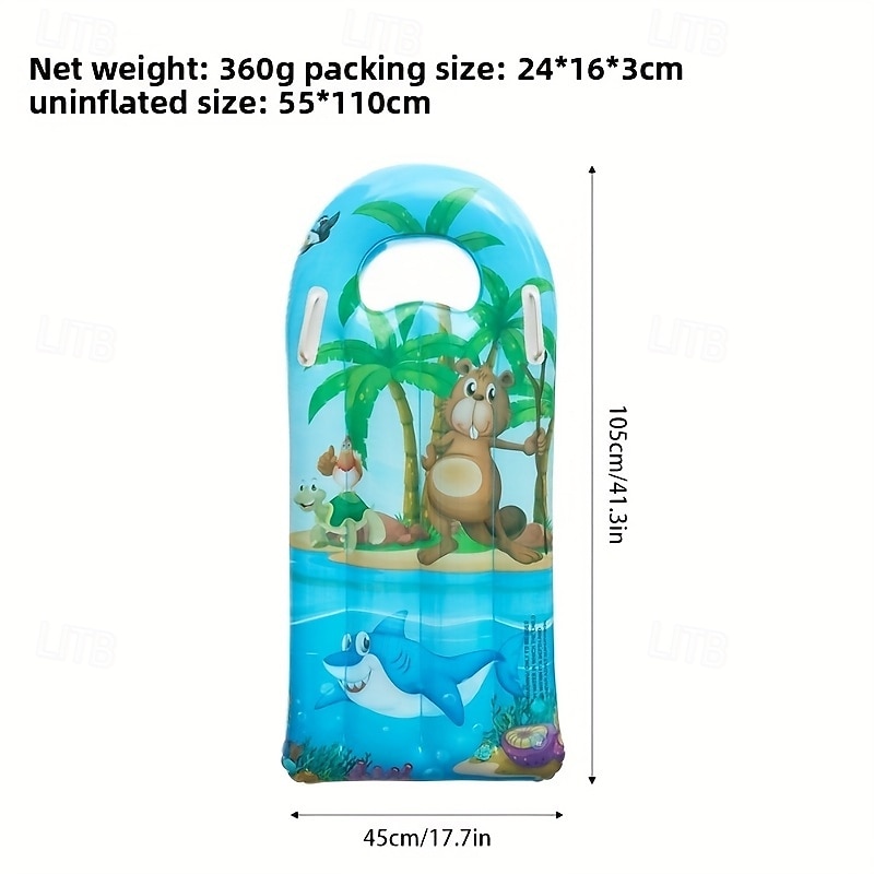 Thick PVC Inflatable Surfboard  Multi-Color with Fun Designs Perfect for Swimming and Outdoor Water Activities Beach Accessories Durable Surfboard 2025 - $29.99 –P14