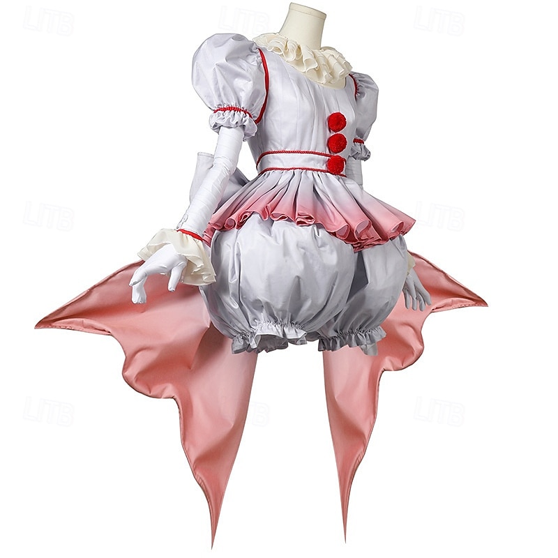 Bohóc Pennywise Halloween Jelmez Azt Borzalom Ijesztő jelmez Felnőttek Női Mindszentek napja Farsang Teljesítmény Parti Egyszerű Halloween jelmezek Kiöltözik 2025 - $94.99 –P4