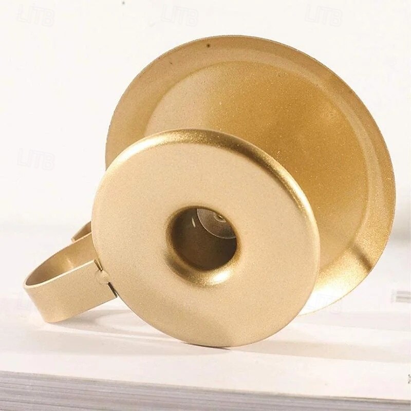 Portacandele conico in ferro battuto, stile vintage, nero, in metallo, stile retrò, per aromaterapia, centrotavola per matrimoni, atmosfera romantica. del 2025 a $7.99 –P6