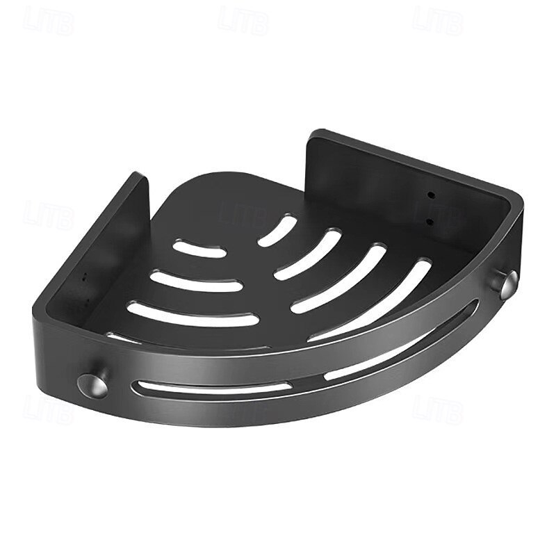 Mensola triangolare per bagno in ABS grigio canna di fucile, senza foratura, portaoggetti angolare per doccia, supporto da parete per WC, lavandino, mobiletto per lavabo, organizer per bagno del 2025 a $11.99 –P4