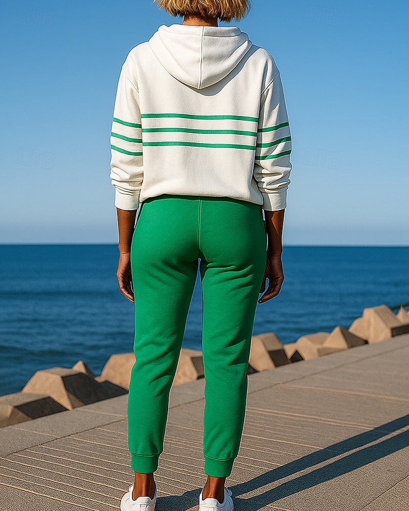 Mujer Tracksuit Pantalones Deportivo Sudadera tipo jersey Correa A Rayas Trajes de Yoga Otoño invierno Blanco Senderismo Rutina de ejercicio De Deporte Resistente al Viento Ligero Dispersor de humedad 2025 - $34.99 –P2