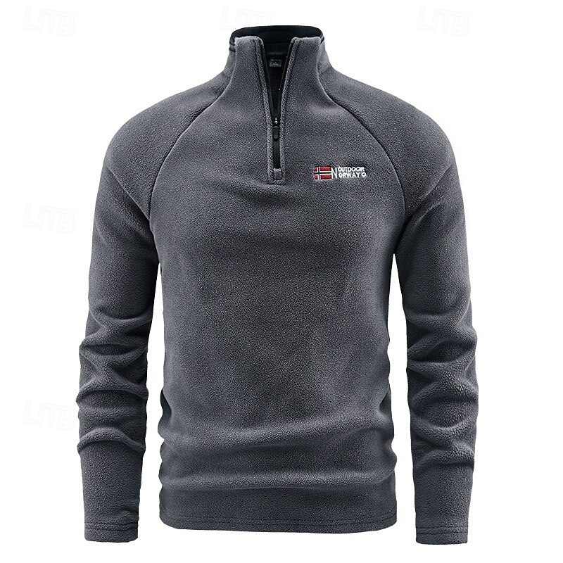 Per uomo Felpa con zip Felpa con cappuccio in pile Nero Rosso Grigio Colletto Mao Semplice Con zip Zip a un quarto Sport & Outdoor Casuale Quotidiano Streetwear Cool Abbigliamento Sportivo Autunno del 2025 a $28.99 –P1