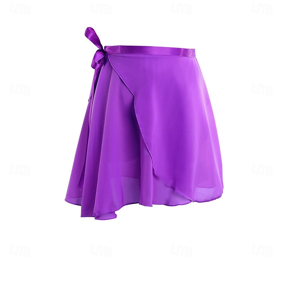 Volwassen balletdansrok, elastische taille chiffon halve rok met lintstrik, ideaal voor de training &balletopleiding 2025 - $19.49 –P18
