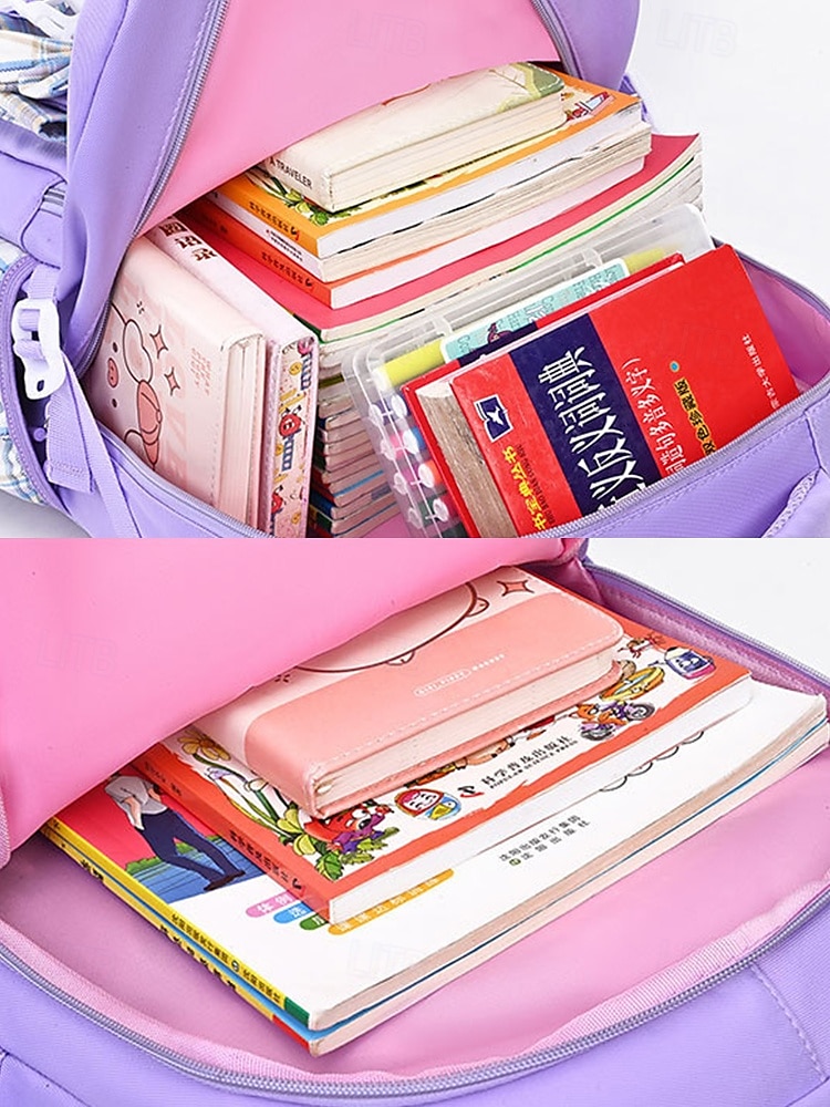 Sac à dos d'école imperméable grande capacité pour enfants – design à carreaux léger, bretelles confortables, idéal pour l'école quotidienne, les voyages et les activités de plein air des filles de 2025 ? $29.99 –P6