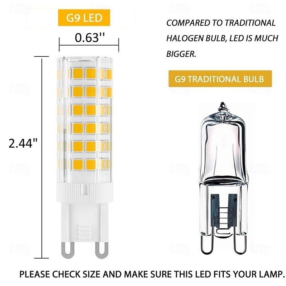 G9 LED Light Bulbs 10pcs 220V 7W Non-Dimmable G9 Bulbs 70W G9 Halogen Bulb Equivalent 75 LEDs 2835 SMD White Warm White Lamp for Home Lighting 2025 - $53.99 –P3