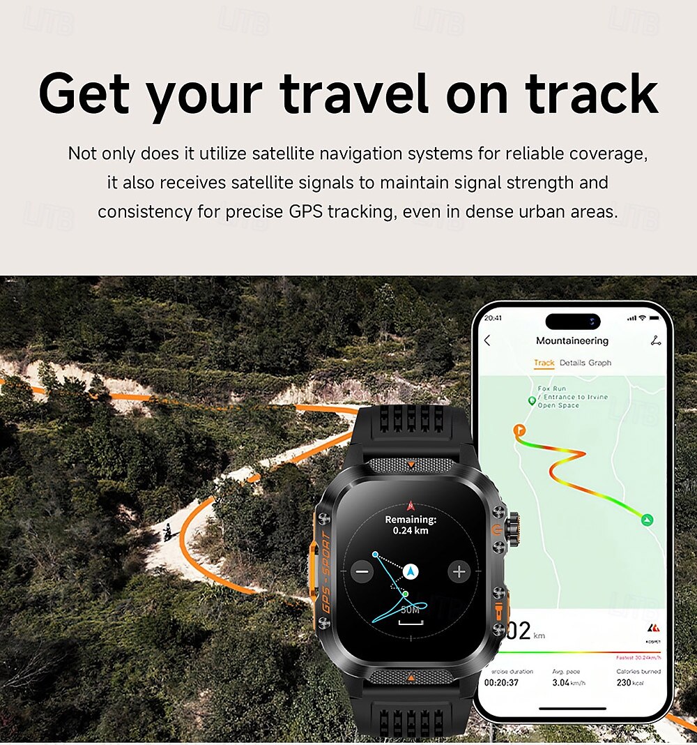 New Imosi GPS Smart Watch 2.01 Ultra HD Display Built-in GPS & Compass Make/Receive Phone Calls Smartwatch 540mAh Battery 3ATM Waterproof 2025 - $51.99 –P5
