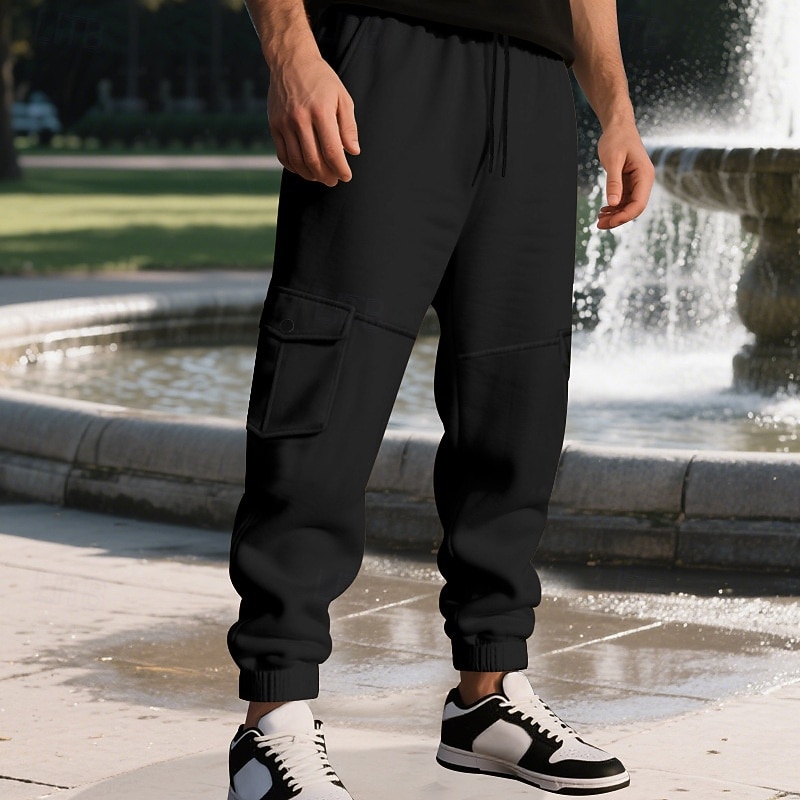 Per uomo Pantaloni sportivi Pantaloni da tuta Joggers Pantaloni da Tuta Cargo Tasca Elastico in vita Coulisse Semplice Comodità Sport all'Aperto Quotidiano Moda Casual Verde militare Nero del 2026 a $22.99 –P9
