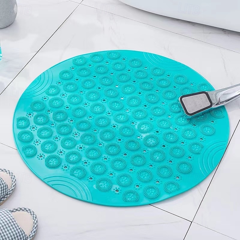 Shower Mat, Round Shower Stall Mat, PVC Bathtub Mat, Non Slip Bath Mat with Suction Cups and Drain Holes, Machine Washable for Bathroom Bathtub Swimming Pool 2026 - $15.99 –P13