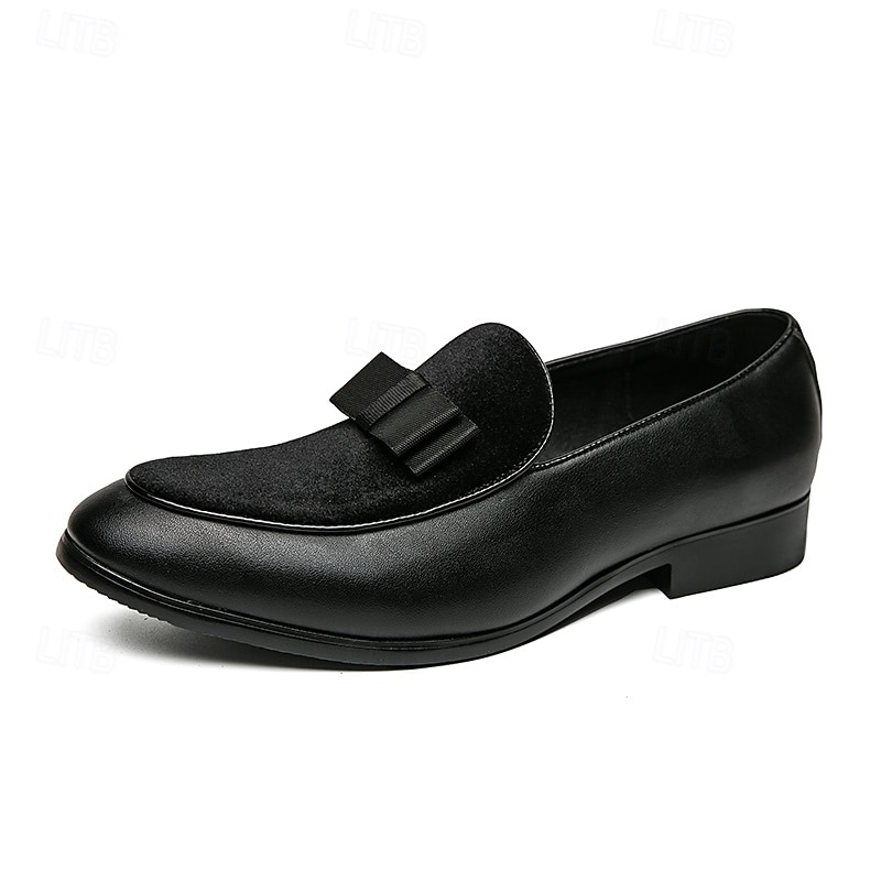 męskie mokasyny z czerwonego aksamitu z kokardą – eleganckie, wsuwane buty na przyjęcia, wesela, kolacje i bale maturalne 2026 - $54.99 –P2