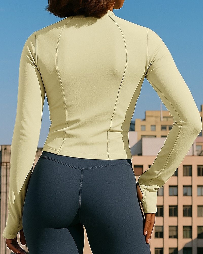 Per donna Maglietta da ginnastica Camicie a maniche lunghe Cerniera a un quarto Manica Lunga Top Athleisure Autunno Morbido Abbigliamento leggero Traspirante All'aperto Corsa Yoga abbigliamento del 2025 a $26.99 –P3
