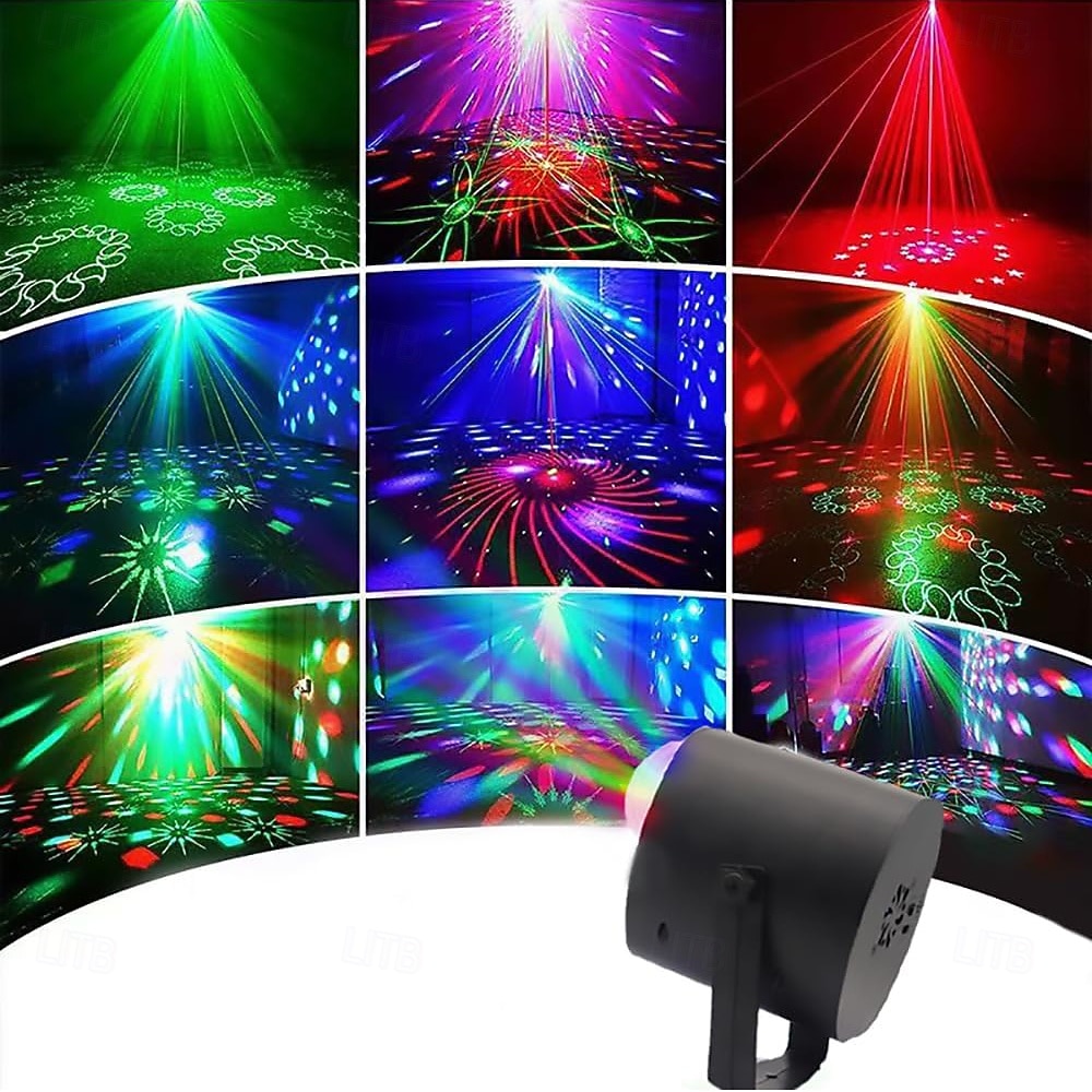 Diszkógömb fény dinamikus LED színpaddal&amp;stroboszkópos fények - hangvezérelt party világítás DJ klubba, bárba, esküvőre, születésnapra, halloweenre, karácsonyra, DJ színpadi világítás 2026 - $52.99 –P3