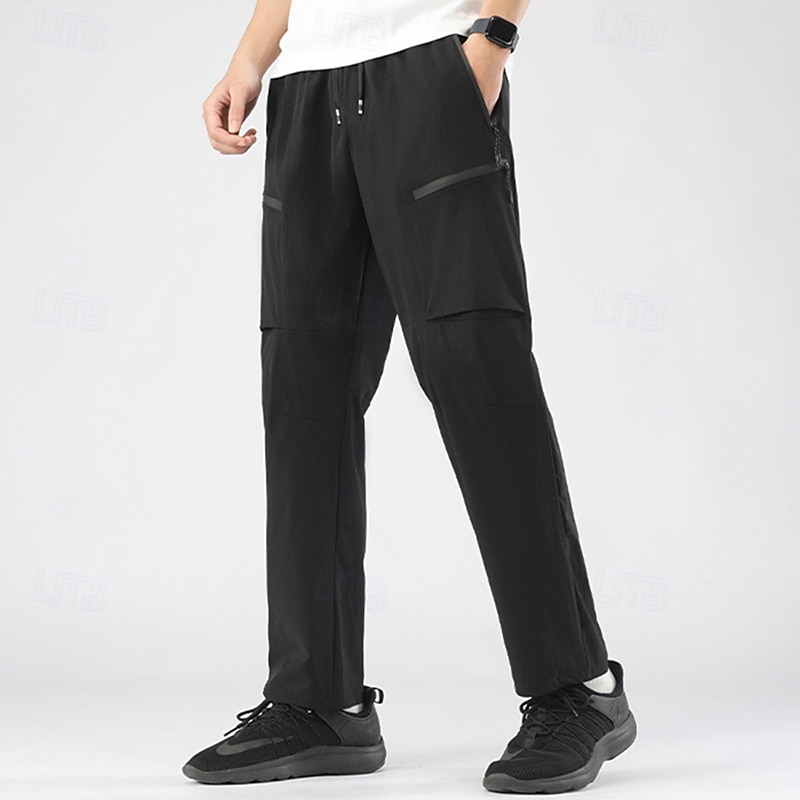 Homens Calças de Trilha Calças De Chuva Para Trilha Ao ar livre Normal Prova-de-Água Secagem Rápida Calças Bolsos Cintura elástica Com Cordão Cinzento Escuro Preto Acampar e Caminhar Corrida S M L XL de 2025 por $35.99 –P10