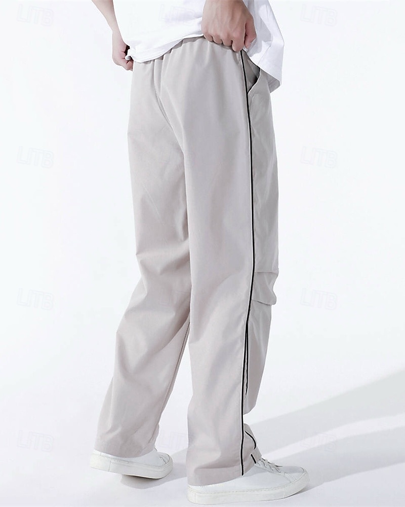 Herren Tech-Hosen Hose Freizeithose Tasche Elastischer Bund Kordelzug Patchwork Komfort Sport im Freien Täglich Mode Lässig Schwarz Armeegrün Mikroelastisch 2025 - $17.99 –P8