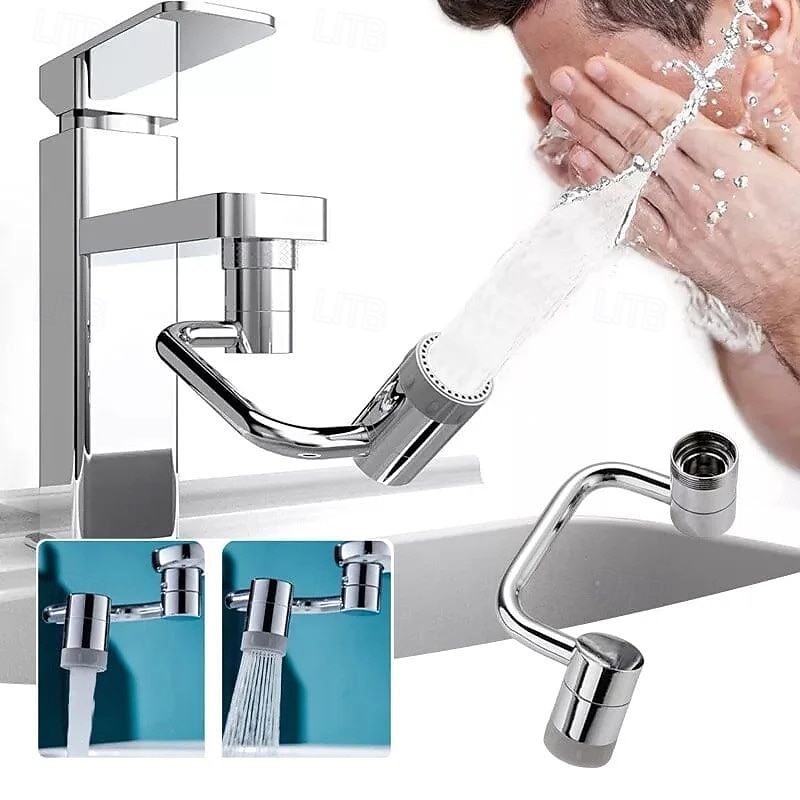 U-Shape Universal Faucet Splash Proof Extender with Rotatable Joint C Type Mechanical Arm Design for Bathroom Sink Water Saving Bubbler Tap Attachment for Easy Washing 2025 - $11.99 –P9