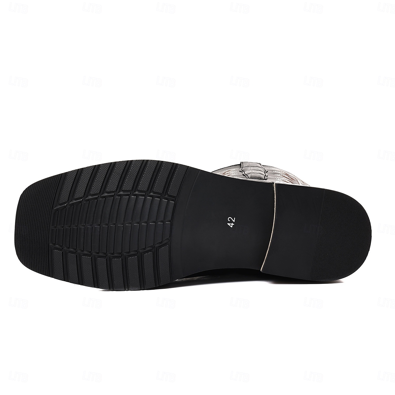 Bottes de cowboy western en cuir de vachette noir gaufré pour hommes avec bout pointu et coutures classiques, chaussures élégantes pour les événements country, l'équitation et la mode rodéo de 2025 ? $54.99 –P15