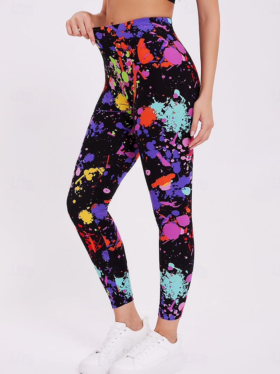 Femmes Leggings Vacances ancien Mode Longueur complète Taille haute Graphique Dégradé Géométrie Impression Doux Respirant Élastique Vacances Occasionnel Quotidien Bleu œuf de mer Noir Rouge Violet de 2025 ? $19.99 –P1