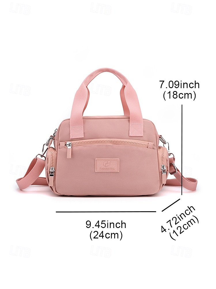 Női Crossbody táska Vállon átvetős táska Válltáskák Műanyag Hétköznapi Alkalmi / Napi Cipzár Több zsebbel Nagy kapacitás Könnyű Tömör szín Stétszürke Fekete Rózsaszín 2025 - $19.99 –P10