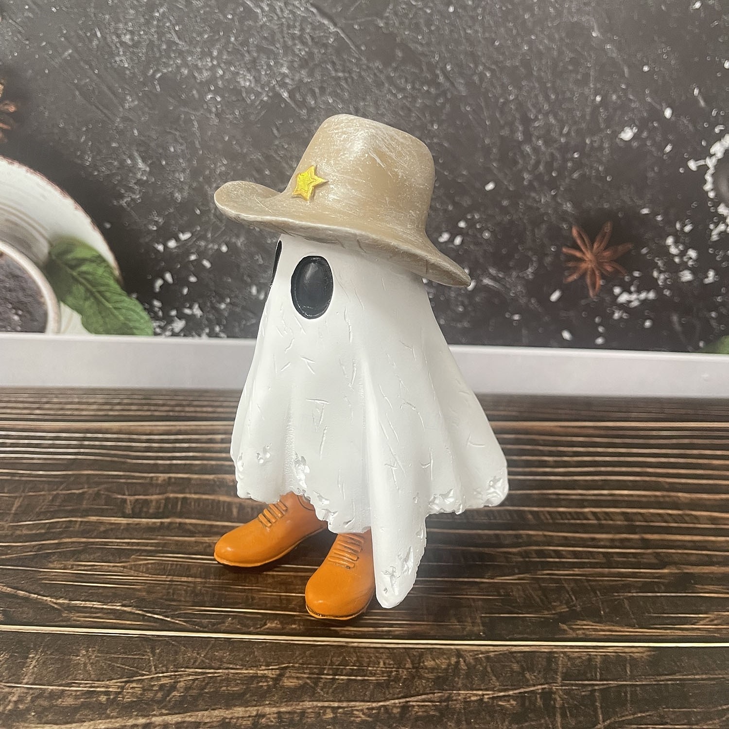 Halloween Cowboy Cute Ghost Decoration Resin Figurine, Spooky Resin Sculpture Decor, Small Desktop Statue for Home, Office, Party Decoration 2026 - $26.99 –P2
