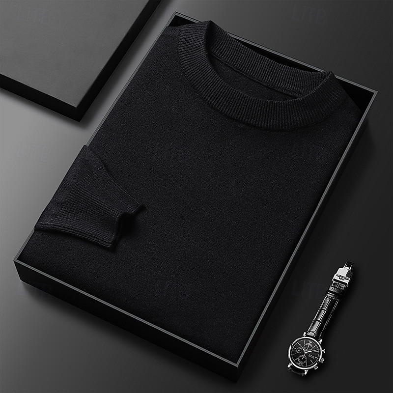 Homme Pull Pull Tricoté Côtelé Tricoter Hauts Réguliers Tricoté Uni Col ras du cou Mode Basique Vacances Tenue quotidienne Vêtement Tenue Automne Hiver Chameau Vin S M L de 2025 ? $22.99 –P8