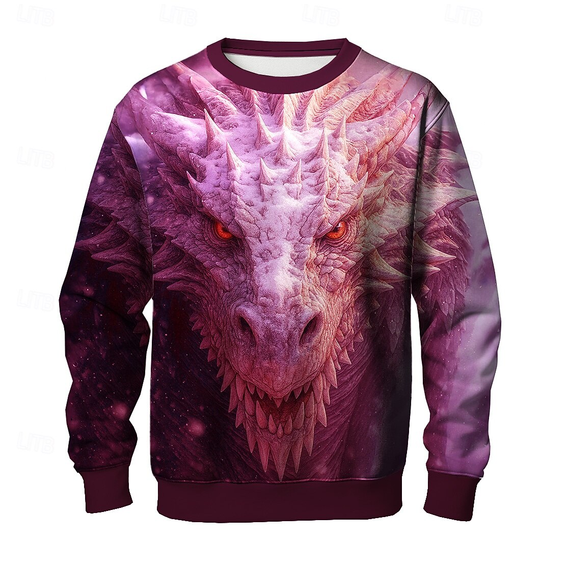 Hombre Dragón 3D Sudadera Casual Manga Larga Cuello Barco Rosa Azul Piscina Cuello redondo 3D Todas las Temporadas Diseñador 2025 - $26.99 –P2