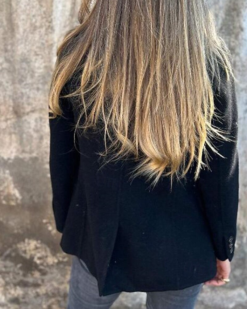 Per donna Cappotto Invernale Giacca Casual Caldo Confortevole Tasca Bottoni Casual Semplice Uscire Casual Quotidiano Monopetto Regolare Collo ripiegato Vestibilità regolare Manica Lunga Capispalla del 2025 a $26.99 –P6