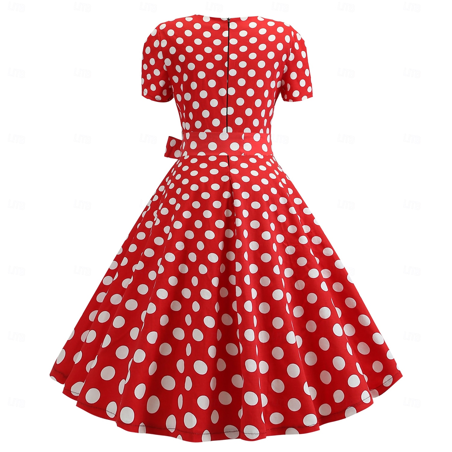 Polka Dots Retro Vintage 1950s Grease Outfits Midi Dress Swing Dress Flare Dress  Polka Dot A-