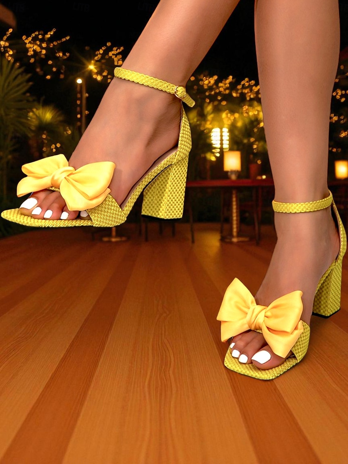 Sandale de damă cu toc bloc din satin bordo și fundă - pantofi eleganti cu vârful deschis pentru petreceri de Crăciun și cocktailuri 2025 - $34.99 –P2